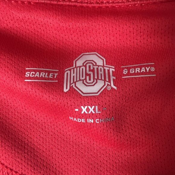 Ohio State Buckeyes Mens Size Medium Red Polo - Offical Scarlet And Gray Polo - Picture 3 of 4